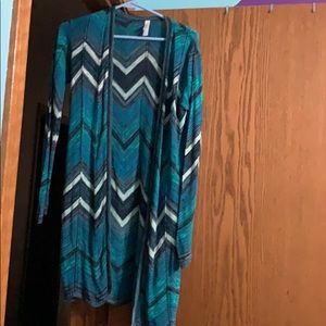 Kids blue green cardigan